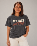 My Face Said It First Tee in Uling Black — model front view